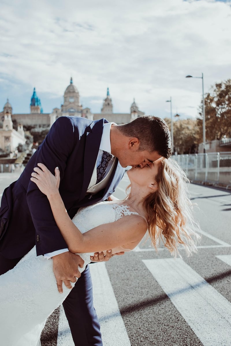 Bride in Chic Wedding Dress